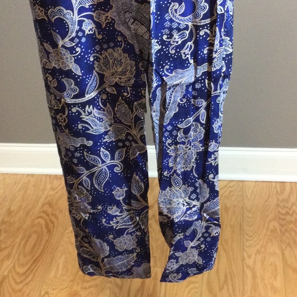 6 Tanner boho royal blue print pants - Picture 9 of 16